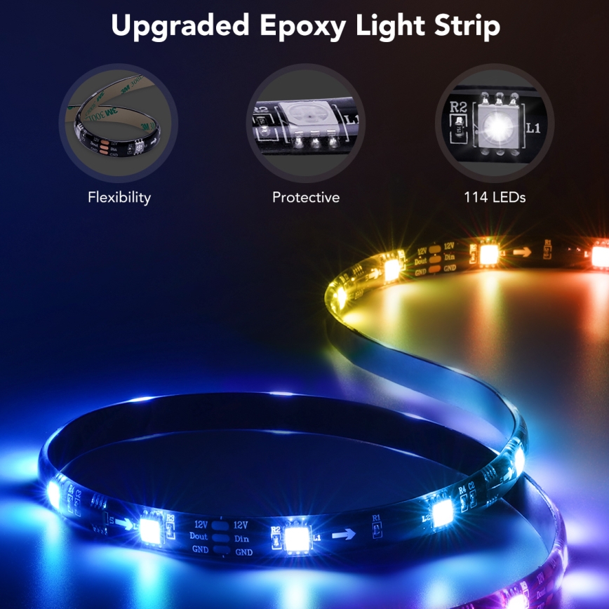 Govee - TV 40-50 SMART LED-bakgrundsbelysning RGBIC Wi-Fi