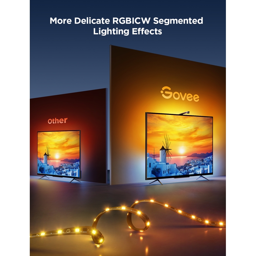 Govee - TV Backlight 3 Lite TV 75-85" SMART LED bakgrundsbelyst RGBICW Wi-Fi IP67