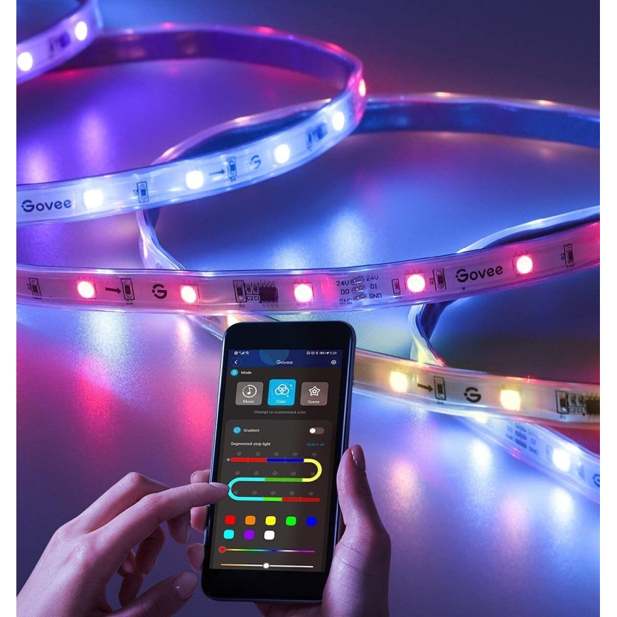 Govee - Utomhus Pro SMART RGBICWW utomhus LED list 10m 2700-6500K Wi-Fi IP65