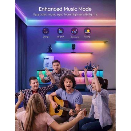 Govee - Wi-Fi RGBIC Smart PRO LED list 5m - extra hållbara