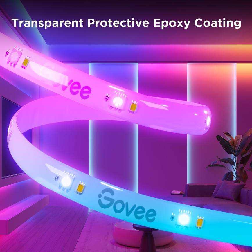 Govee - Wi-Fi RGBICW Smart PRO LED list 10m MATTER - extra hållbara