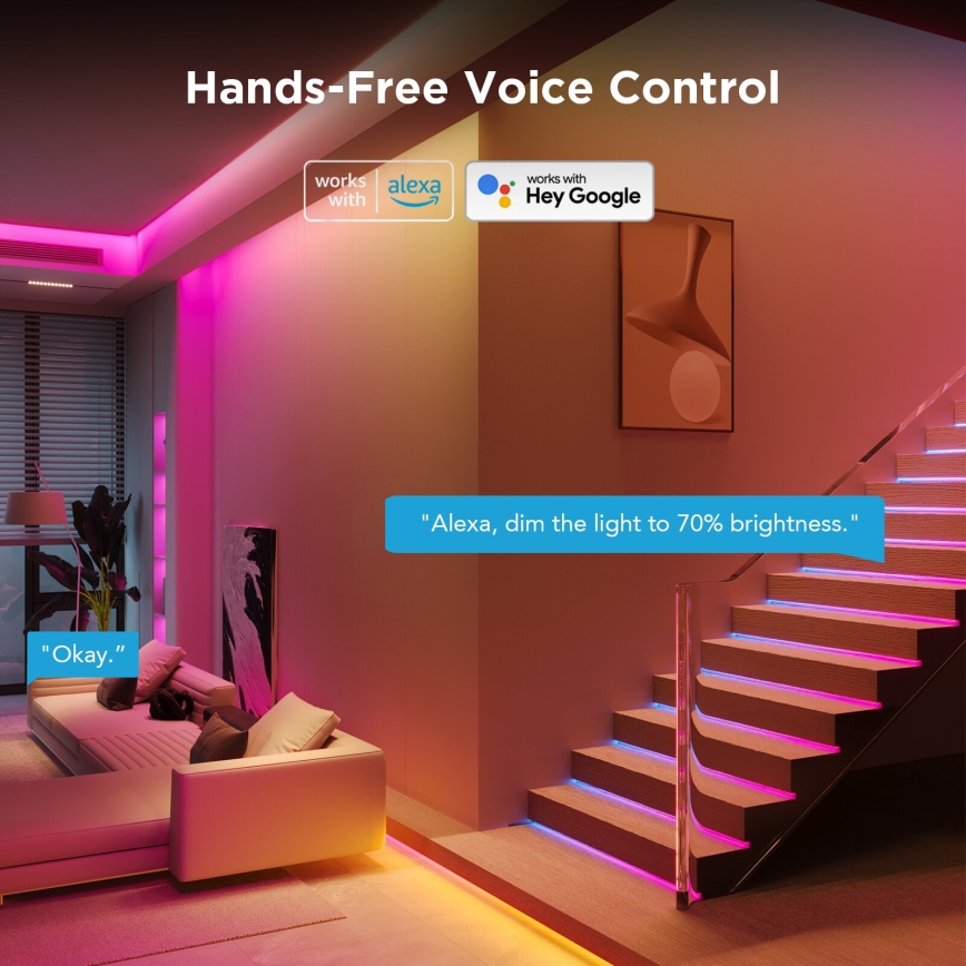 Govee - Wi-Fi RGBICW Smart PRO LED list 10m MATTER - extra hållbara
