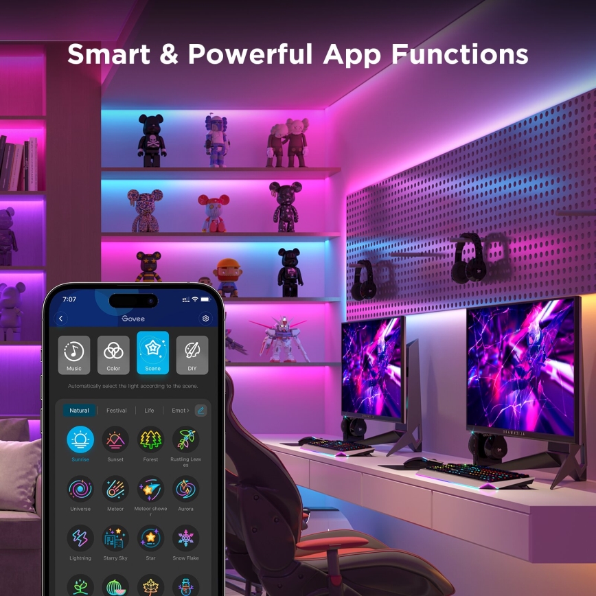 Govee - Wi-Fi RGBICW Smart PRO LED list 10m MATTER - extra hållbara