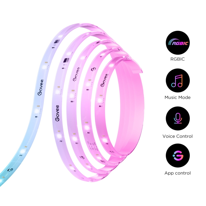 Govee - Wi-Fi RGBICW Smart PRO LED list 10m MATTER - extra hållbara