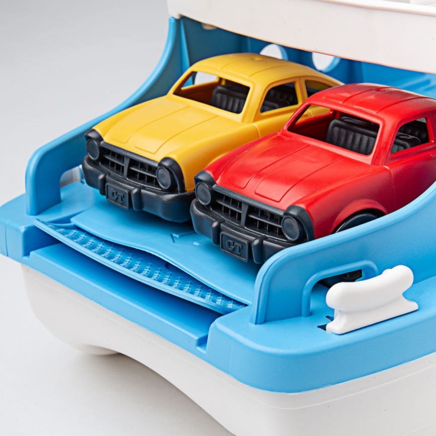 Green Toys - Färja med bilar vit/blå