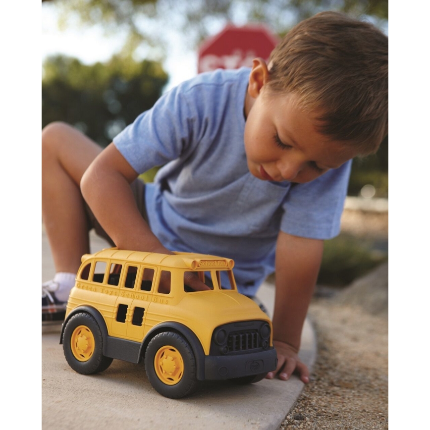 Green Toys - Skolbuss gul/svart