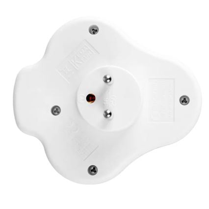 Grenuttag med strömbrytare 2 uttag + USB-C + USB-A