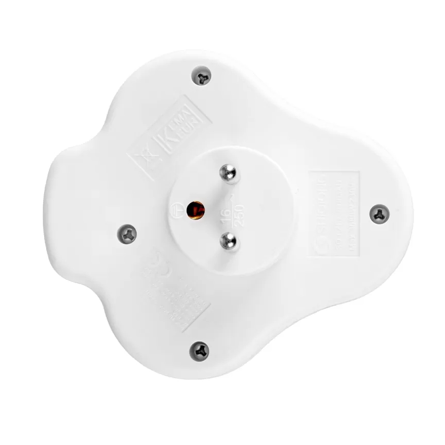 Grenuttag med strömbrytare 2 uttag + USB-C + USB-A