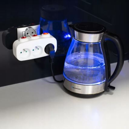 Grenuttag med strömbrytare, 3 uttag