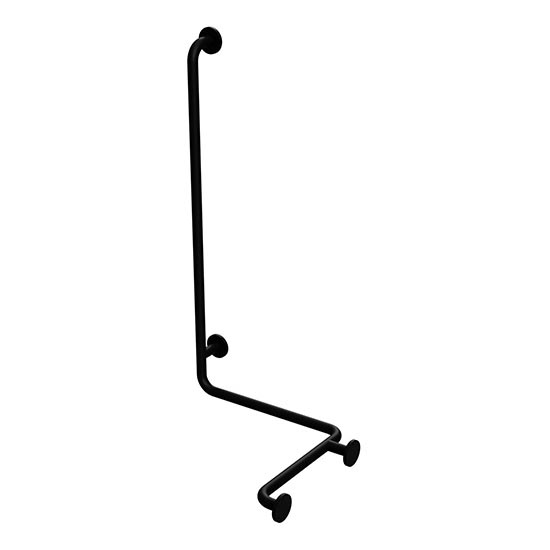 Greppstång för dusch 66x118 cm svart