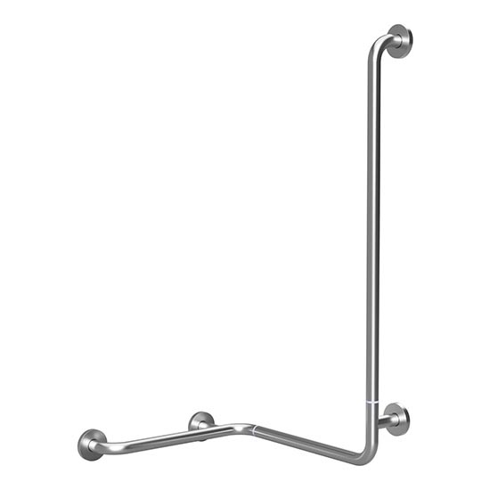 Greppstång till dusch 66x118 cm, rostfritt stål/silver