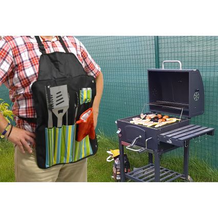 Grillredskad i rostfriss stål 7st+ förkläde