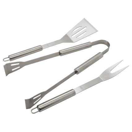 Grillredskap i rostfritt stal 3st