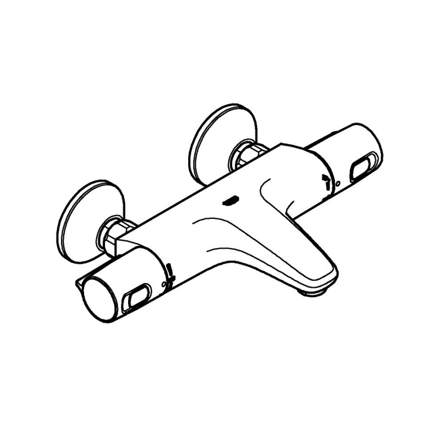 GROHE 1022162432 - Termostatstyrd badkarsblandare PRECISION TREND DN 15 svart