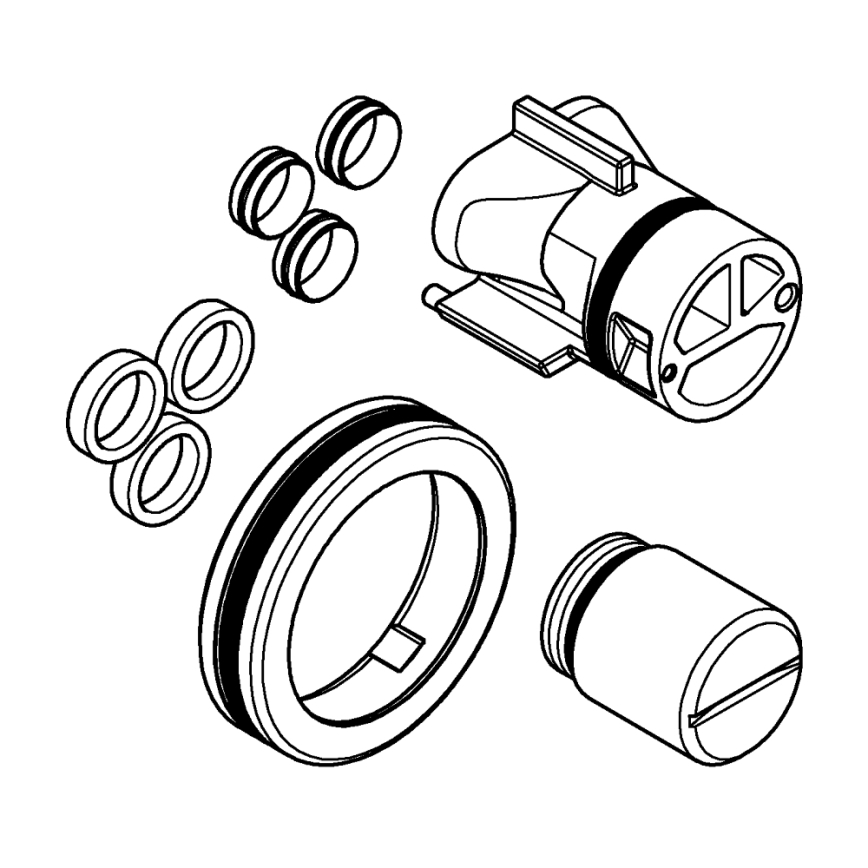 GROHE 12701001 - Adapter till fasta blandare, blank krom