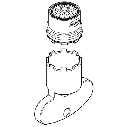 GROHE 13937000 - Set med strålsamlare i blank krom