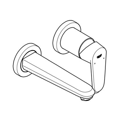 GROHE 19573002 - Tvåhåls tvättställsblandare EURODISC COSMOPOLITAN 11x17 cm krom