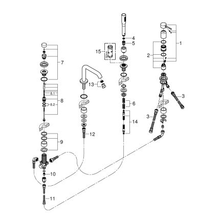GROHE 19578001 - ESSENCE 197 mm 4-håls badkarsblandare, blank krom