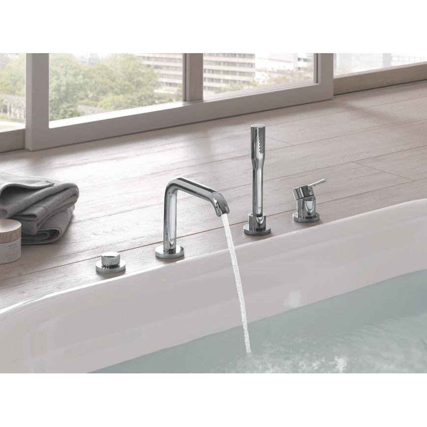 GROHE 19578001 - ESSENCE 197 mm 4-håls badkarsblandare, blank krom