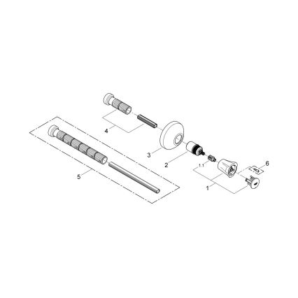 GROHE 19809001 - Överdel till inbyggd ventil COSTA L, blank krom