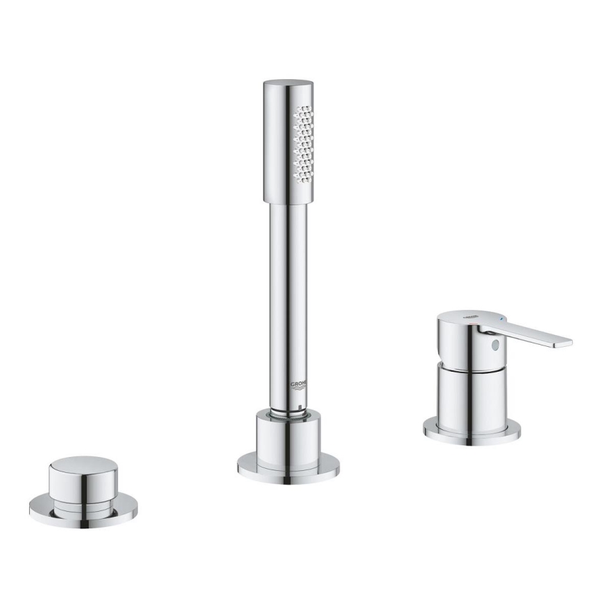 GROHE 19965001 - LINEARE 3-håls badkarsblandare, polerad krom