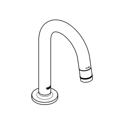 GROHE 20201000 - UNIVERSAL stående ventil 113 mm, blank krom