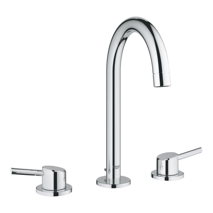 GROHE 20216001 - Tvättställsblandare, 3-håls, CONCETTO DN 15, storlek L, krom