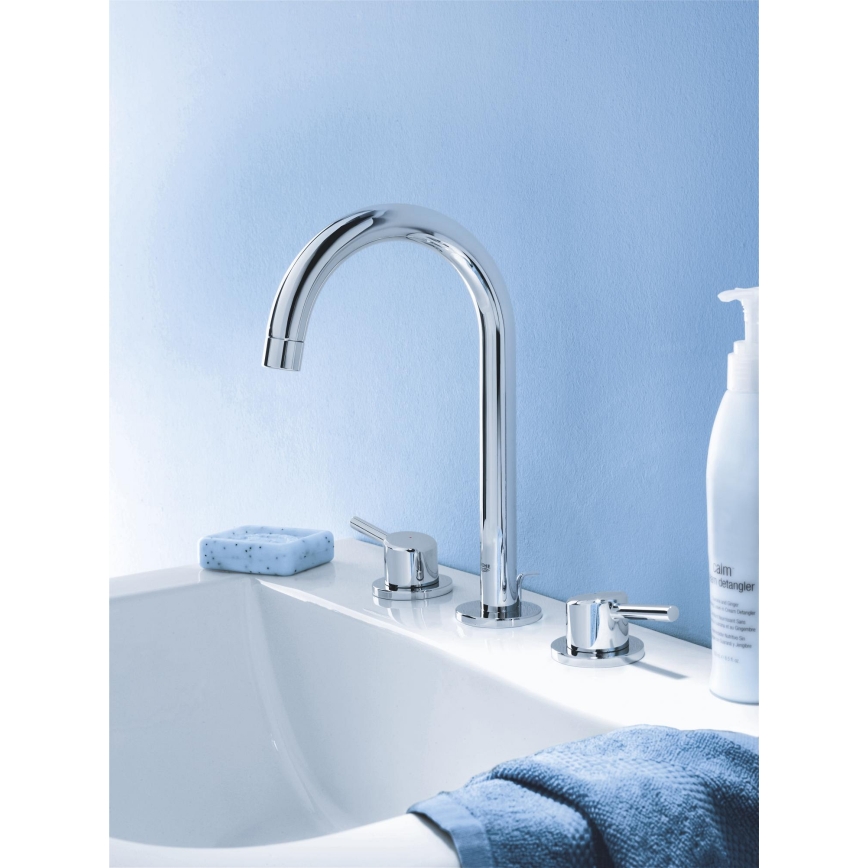 GROHE 20216001 - Tvättställsblandare, 3-håls, CONCETTO DN 15, storlek L, krom