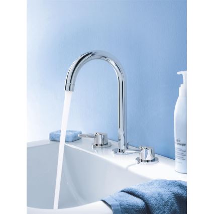 GROHE 20216001 - Tvättställsblandare, 3-håls, CONCETTO DN 15, storlek L, krom
