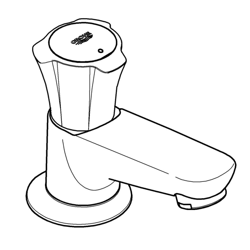 GROHE 20404001 - Tvättställsblandare COSTA L DN 15 blank krom