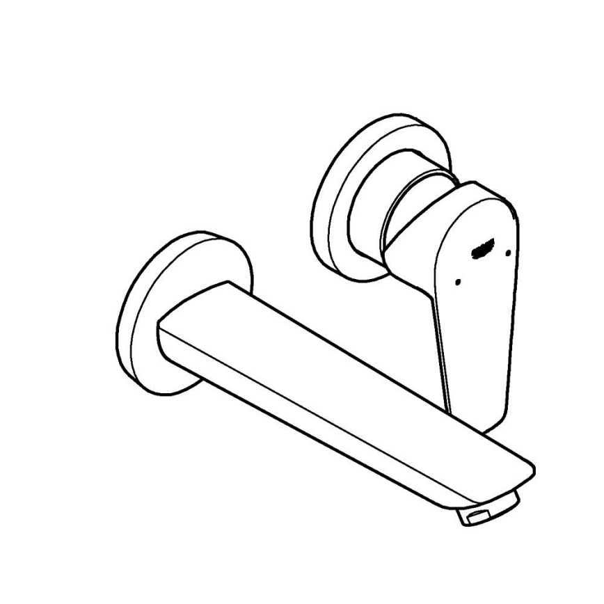 GROHE 20474001 - Tvåhålsblandare till tvättställ, 177 mm, polerad krom