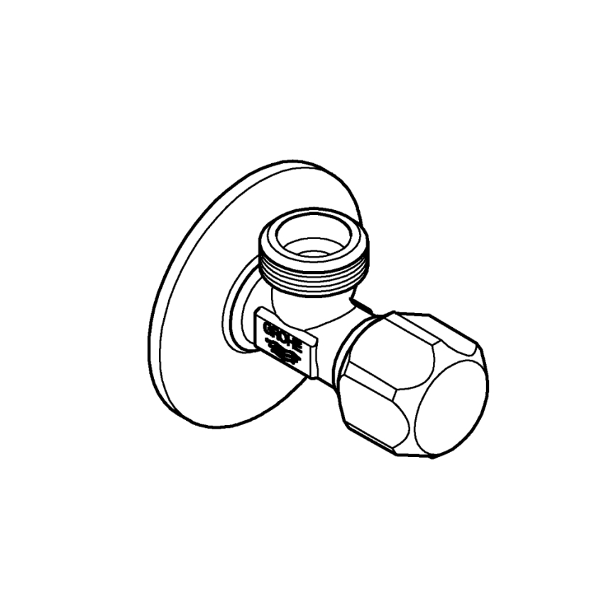GROHE 22025000 - Vinkelventil UNIVERSAL DN 15 blank krom