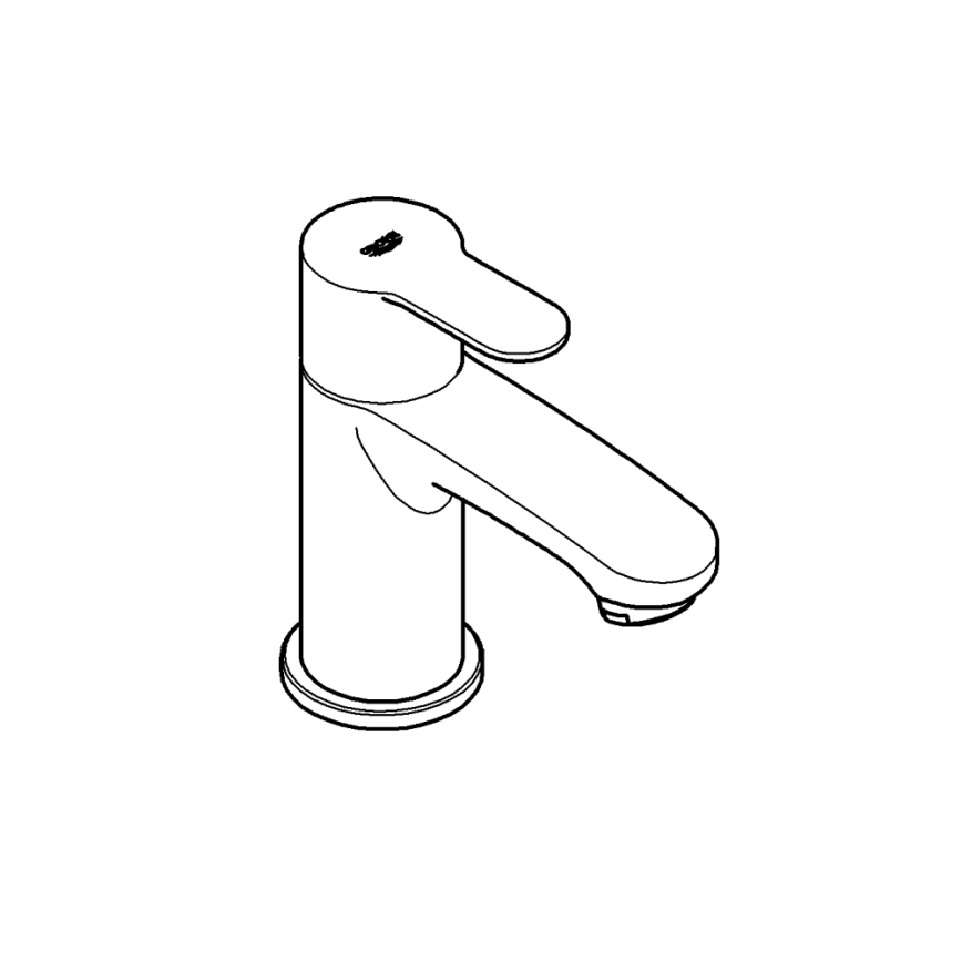 GROHE 23039002 - Tvättställsblandare EUROSTYLE COSMOPOLITAN, storlek XS, krom