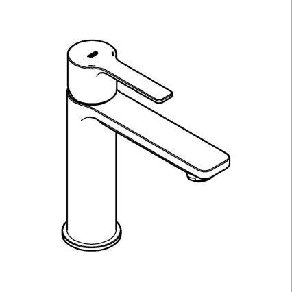 GROHE 23106AL1 - Tvättställsblandare LINEARE storlek S grafit