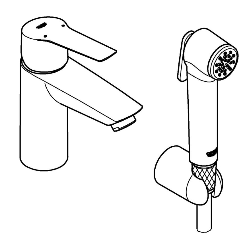GROHE 231232433 - Tvättställsblandare START DN 15 storlek S svart