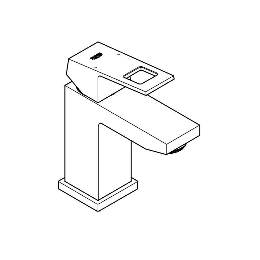 GROHE 2313200E - EUROCUBE tvättställsblandare, storlek S, polerad krom