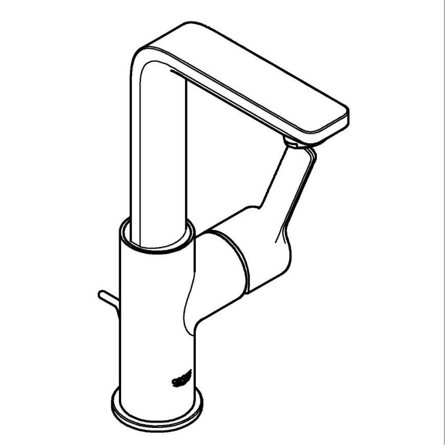 GROHE 23296001 - Tvättställsblandare LINEARE, storlek L, polerad krom
