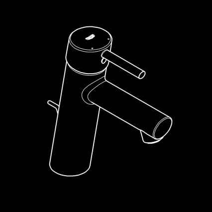 GROHE 23450001 - CONCETTO M tvättställsblandare i blank krom