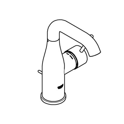 GROHE 23462DC1 - Tvättställsblandare ESSENCE storlek M i rostfritt stål