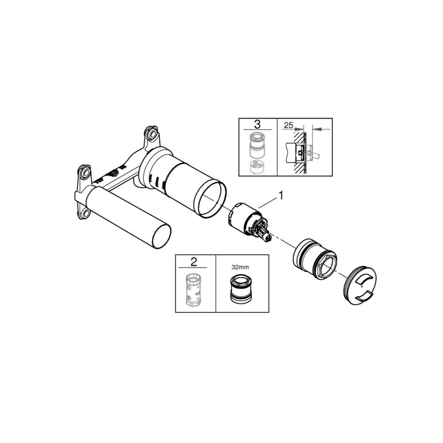 GROHE 23571000 - Blandare DN 15 DR- blank krom