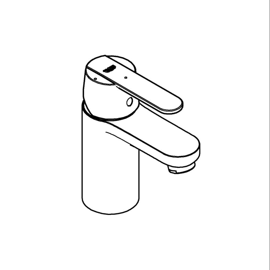 GROHE 23586000 - Tvättställsblandare GET, storlek S, polerad krom