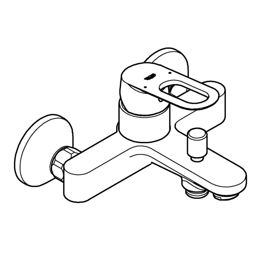 GROHE 23603000 - Badkarsblandare BAULOOP DN 15 polerad krom