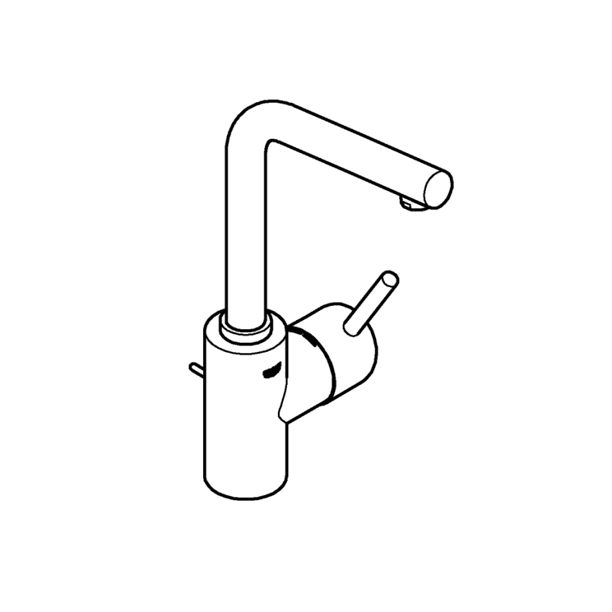 GROHE 23739002 - Tvättställsblandare CONCETTO 291 mm, blank krom