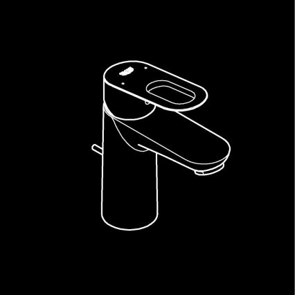 GROHE 23803000 - EUROSMART tvättställsblandare, storlek S, blank krom