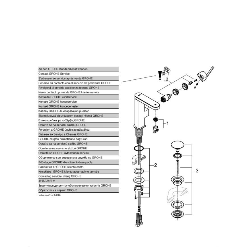 GROHE 23958003 - Blandare PLUS, storlek M, polerad krom