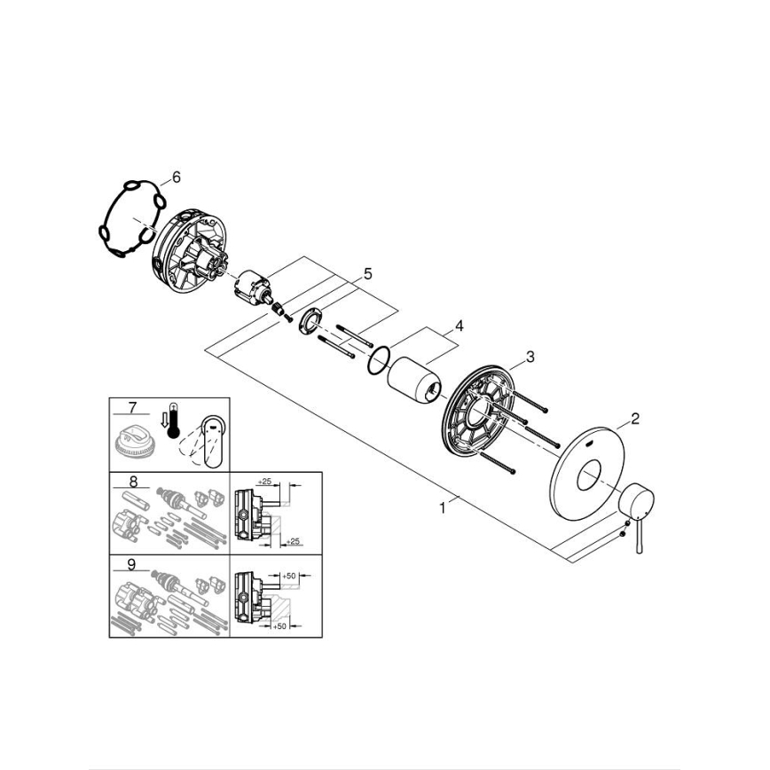 GROHE 24057001 - Duschblandare ESSENCE polerad krom