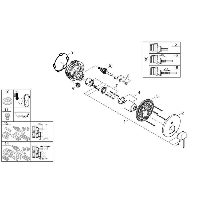 GROHE 24060003 - PLUS-blandare i blank krom