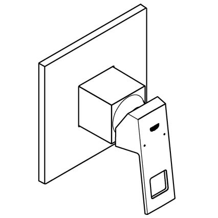 GROHE 24061000 - EUROCUBE duschblandare, blank krom