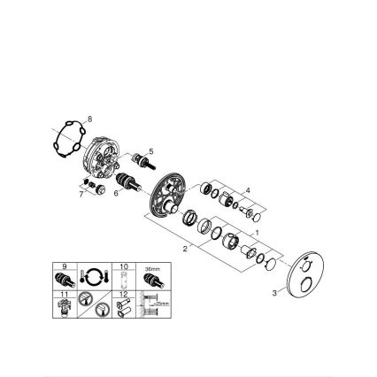 GROHE 24076000 - Termostatisk duschblandare GROHTHERM, blank krom