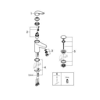 GROHE 24318001 - Tvättställsblandare SWIFT 162 mm, polerad krom